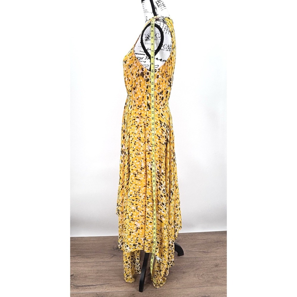 Derek Lam 10 Crosby Size 8 Marigold Pleated Crepe de Chine High Low Dress - Picture 4 of 11
